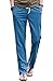 MR. R Men's Summer Cotton Linen Drawstring Solid Casual Pants 7 Colors