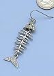 Gothic Punk Rock Fishbone Fashion Earrings