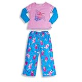 Dream Apparel - Girls Long Sleeve Love Forever Pajamas, Pink, Turquoise