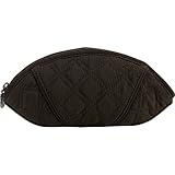 Vera Bradley Microfiber Crescent Cosmetic Bag Espresso
