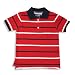 E-Land - Boys Short Sleeved Polo Shirt, Red, White
