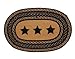 Farmhouse Star Stencil Star Braided Jute Rug, Oval - 20x30