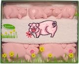 Pink Piggy Soap Gift Guest Towel)