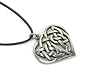 Heart Celtic Weave Pewter Pendant on Cord Necklace, The Celtic Collection