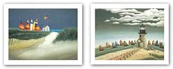 Rainbow Fleet and Summer Rental Set by Lowell Herrero 16"x12" Art Print Poster