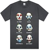 The Dark Knight - Goon Masks Adult T-shirt in Charcoal - Ships in ''24'' Hours!