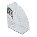 Rubbermaid 96502 Clear double curve plastic desktop magazine rack, 5-1/4w x 9d x 11-1/8h