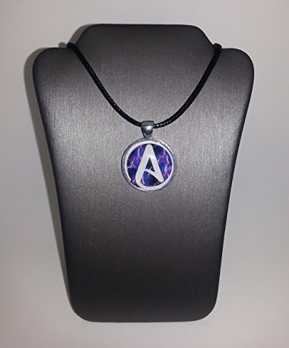 Atheist Logo, White Lightening Pendant