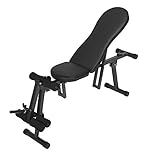 JLL® Sit-up Weight Bench Multi-function fitness bench, Heavy duty steel construction, Adjustable Incline/Decline Home Exercise Equipment. Black Colour