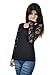 Emma's Mode Sheer Floral Lace back Long Sleeve Top for Mother's Day