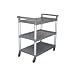 from Nevilles Nevilles, Genware, Large 3 Tier Trolley, Tough Polypropylene Black Shelves