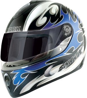 SHARK S800-S Sulfur, schw./weiss/blau, Gr. S