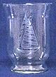 Individually Hand Etched Sail Boat Glass Candle Shade 5.75"h Set / 2