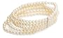 5 Row White Freshwater Cultured Pearl Bracelet