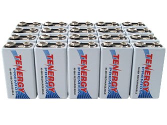 20 pcs of Tenergy Premium 9V 200mAh NiMH Rechargeable Batteries On Sale