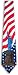 American Flag Patriotic Neck Tie Red, White & Blue
