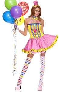 Womens SM/MED (4-8)- Cutesie Clown Costume Set