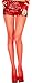 Music Legs Orange Seamless Fishnet Pantyhose One Size(Up to 175 lbs)