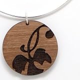 Wood Leaf Sterling Silver Choker