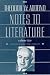 Notes to Literature: v. 2 (European Perspectives: A Series in Social Thought and Cultural Criticism)
