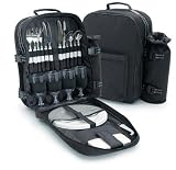 Sagaform Black Picnic Backpack for 4