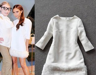 インポートピンク　importpink 海外　インポート　セレクト　ホワイト　ファー　付　ワンピース　パーティー　ドレス　大人　かわいい　海外　セレブ　ファッション　白