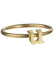 Dogeared "A~Z" Little Initial U Ring