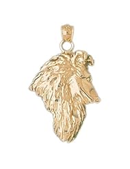 Dazzlers Solid 14 karats gold Dog Head Charm Pendant Available in three colors from jewelsberry (weights: 4.2 grams only)