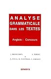 Revue Ophrys  / Analyse grammaticale dans les textes. Anglais : concours