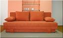 Bettsofa / Schlafsofa Lotus mit MICROFASERSTOFF bezogen, mit BETTKASTEN und FEDERKERN, Farbe w&auml;hlbar, _carrote