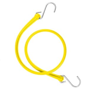 The Perfect Bungee 31-Inch Strap with Stainless Steel S-Hooks, Yellow