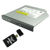 Slim 8x CD DVD RW Dual Layer IDE Burner Drive For DELL XPS M1210 w/ AGPtek USB 2.0 All-in-One Card Reader