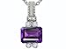 1.55 cttw 14k Gold Genuine Emerald Cut Amethyst title=