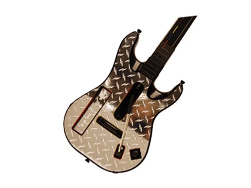 Guitar Hero 5 (GH5) World Tour for Nintendo Wii Skin - NEW - SILVER DIAMOND PLATE MIRROR system skins faceplate decal mod