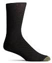 Gold Toe Men's Pindot Dress Sock, Black Sock Size 10-13