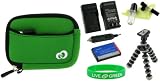 5n1 Neoprene Sleeve (Forrest Green) Case / EN-EL12 900mAh Li-Ion Battery / AC DC Charger / Tripod / LCD Cleaning Kit for Nikon Coolpix S630 Digital Camera Royal Purple