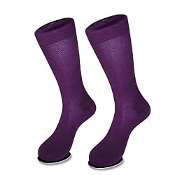 1 Pair of Antonio Ricci Dark PURPLE Color Men's COTTON Dress SOCKS NEW