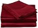 Egyptian Cotton 300 Thread Count Queen Waterbed Sheet Set Solid, Burgundy