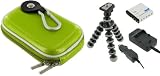 Cheap 4n1 Hard Shell (Candy Green) Case / CNP-70 Battery / AC DC Charger for Casio Exilim EX-Z150SR 8MP Digital Camera Silver