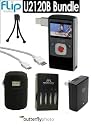 Pure Digital Flip Video UltraHD U2120B 120 Min Digital Camcorder Black With "The Ultimate Flip Package" Includes Slim Hard Shell Carrying Case + HDMI Cables + Flip Video Power Adapter APA1B + AA Battery & Charger Set + Mini Tripod & More!