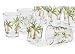 Tropix Set of Four Etched Palm D.O.F's