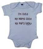 from Edward Sinclair Im Cute, My Mums cute, My Dads lucky baby blue bodysuit in 0-6 months