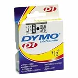 DYMO D1 - Plastic tape - black on yellow - Roll (0.75 in x 23 ft) - 1 roll(s)