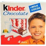 Kinder Chocolate Milk and Cocoa Chocolate Bars 1.77 Oz. (Pack of 20)