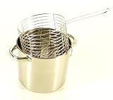 Stainless steel chip pan with basket