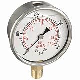 Valley Instrument 2 1/2in. Stainless Steel Glycerin Gauge - 0-10,000 PSI