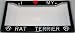 Paw Prints Black Plastic I Love My Rat Terrier Frame
