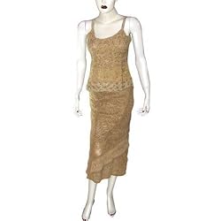 Skirt Top Set Georgette Embroidery Womens Casual Sundresses Size P (skts100)