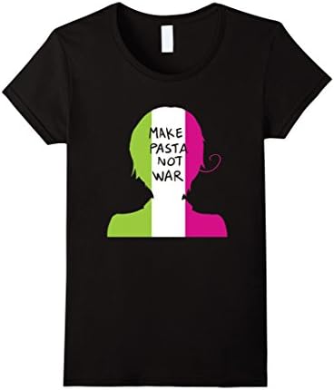 Women's Hetalia Shirt - Make Pasta Not War Shirt Medium Black