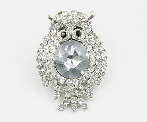 Crispy Product Realistic 3d Owl Shaped Rhinestone Stretch Ring Selection (1513 CLEAR)